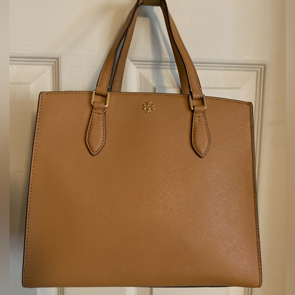 Tory Burch used tan Emerson satchel